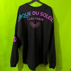 Cirque Du Soleil Las Vegas Spirit Jersey Black Long Sleeve Shirt XXL 30 Years